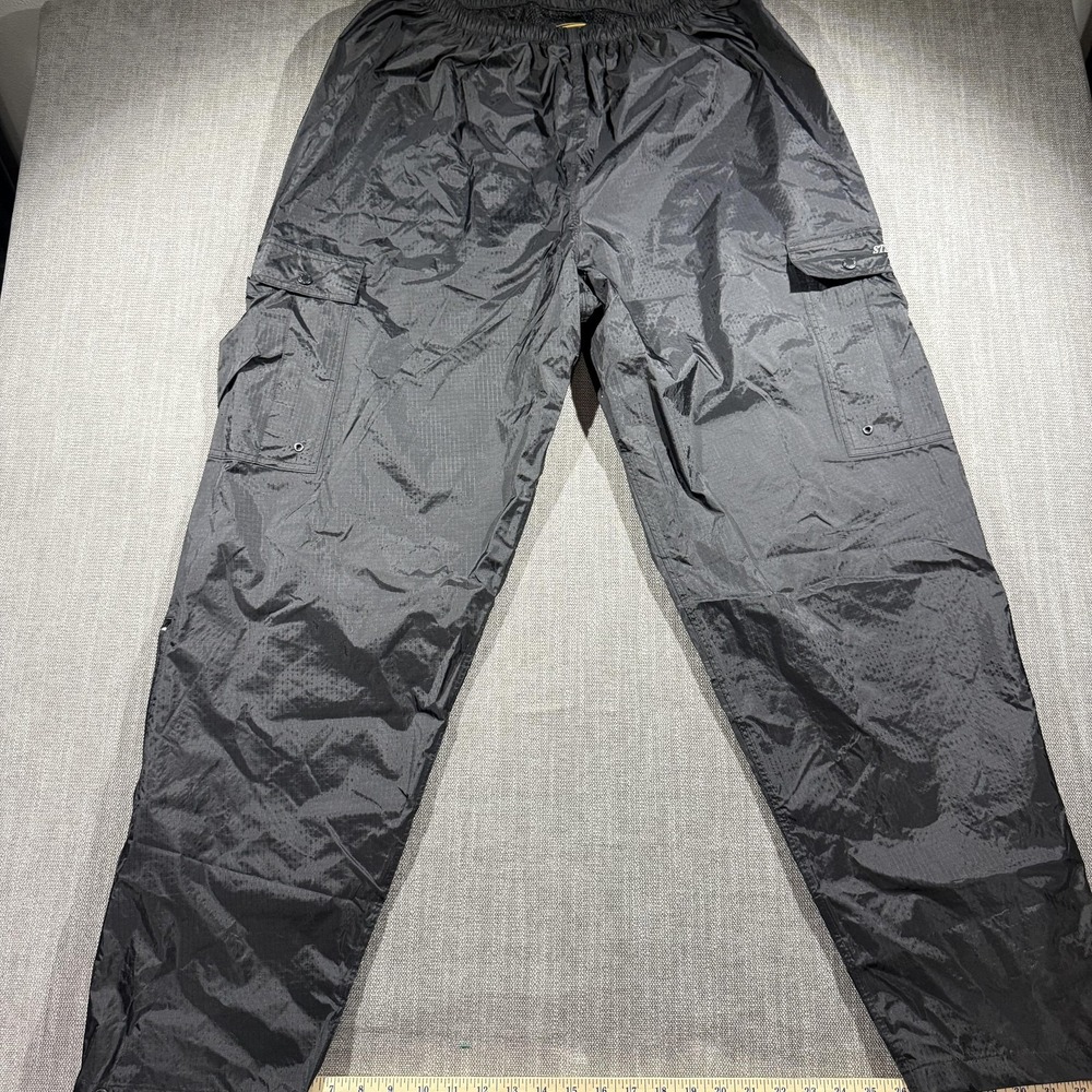 Stearns Pants Mens XL Black Dry Wear Rain Nylon Cargo Hiking Fishing Outdoor